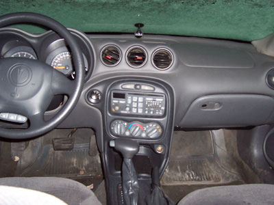 Interior of Dustin's car, where it will be installed